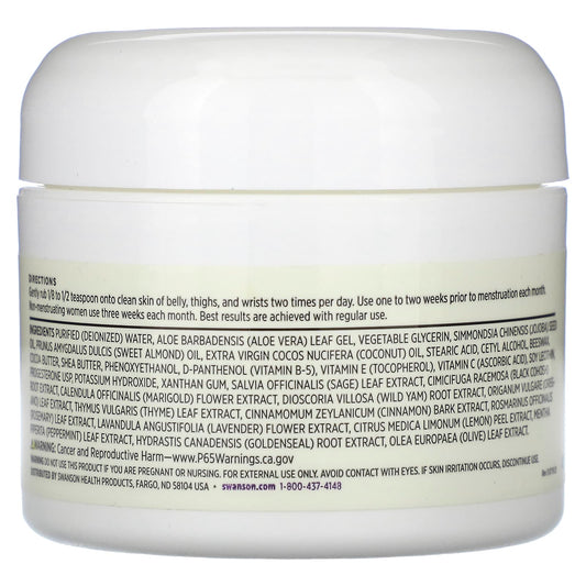 Swanson Vitamins, Menogest Progesterone Cream, 2 fl oz (59 ml)