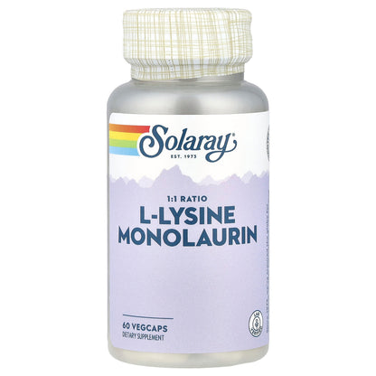 Solaray, L-Lysine Monolaurin, 1:1 Ratio - 60 Veg Caps