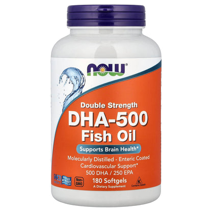 Now Foods, DHA-500, Double Strength, 180 Softgels