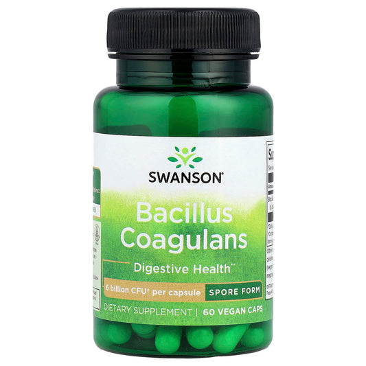 Swanson Vitamins, Bacillus Coagulans, 6 Billion CFU, 60 Vegan Caps