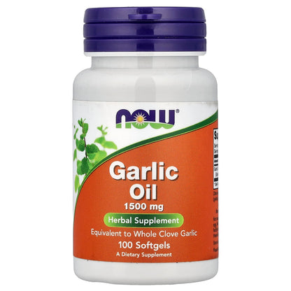 Now Foods, Garlic Oil, 1,500 mg, 100 Softgels