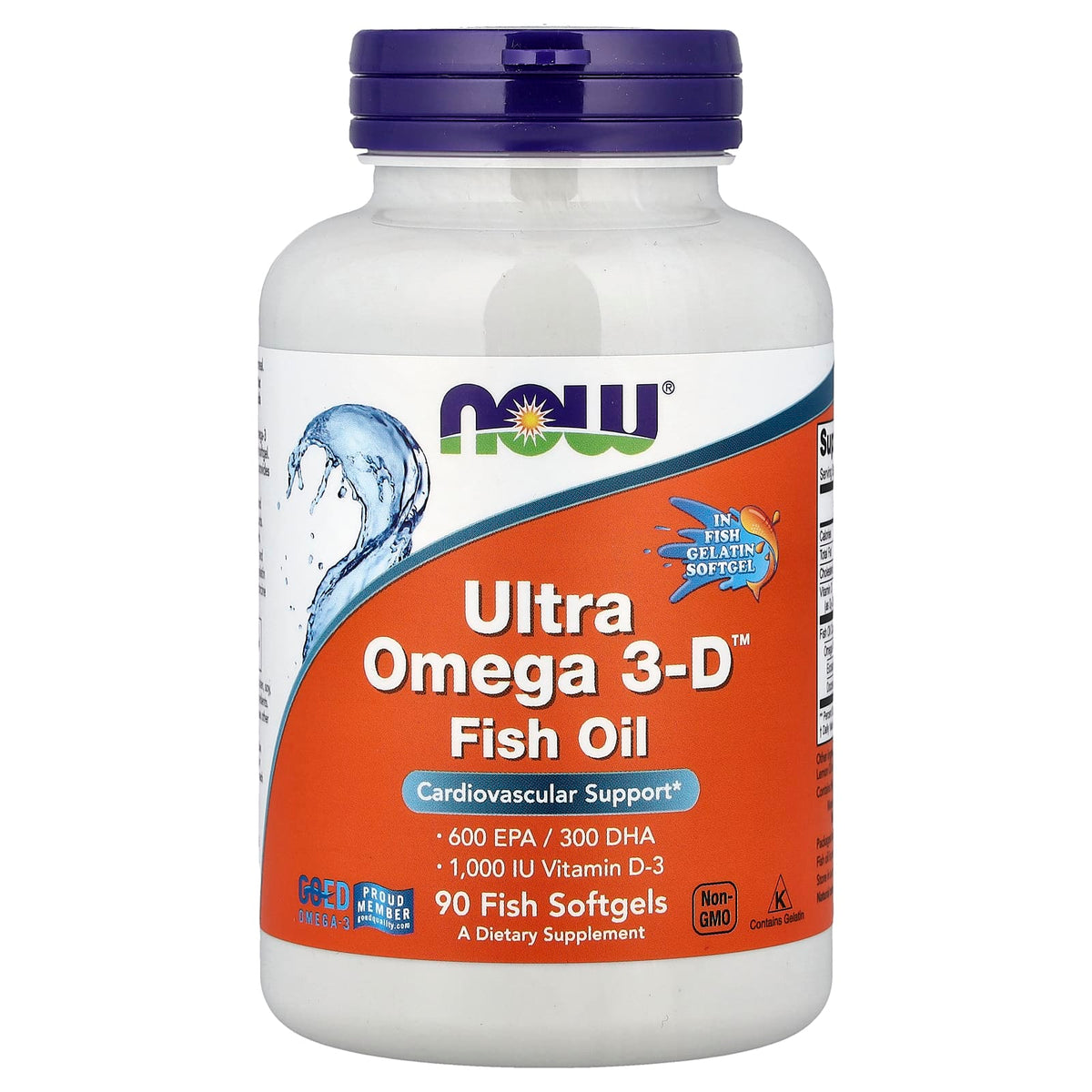 Now Foods, Ultra Omega 3-D, 90 Fish Softgels