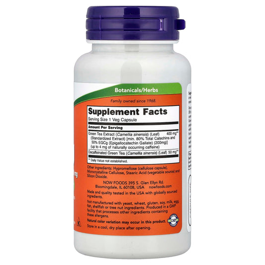 NOW Foods Green Tea Extract 400 mg 90 Veg Caps