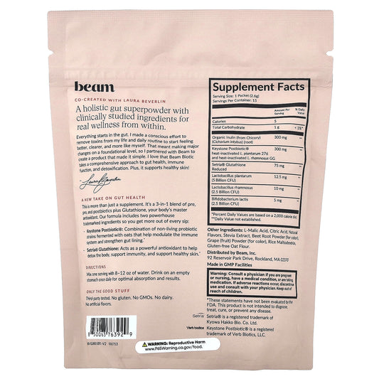 Beam, Biotic, Mixed Berry, 15 Stick Packs, 0.09 oz (2.6 g) Each
