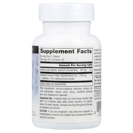 Source Naturals, Swedish Flower Pollen, 90 Tablets