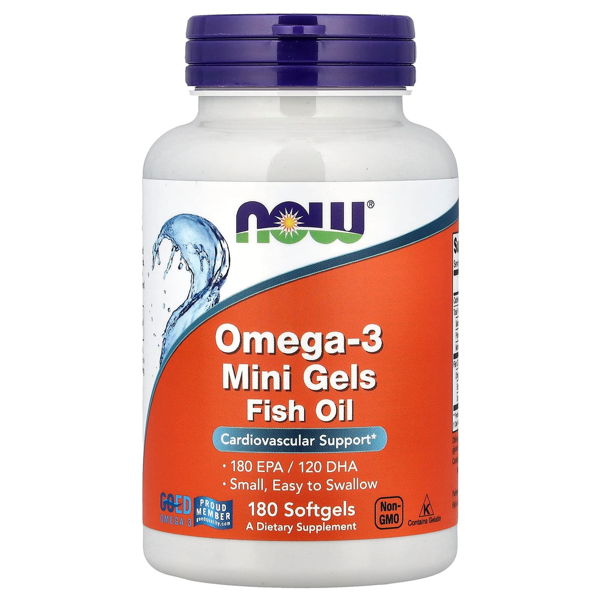 Now Foods, Omega-3 Mini Gels, 180 Softgels