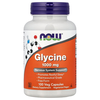 NOW Foods Glycine 1000 mg 100 Veg Capsules