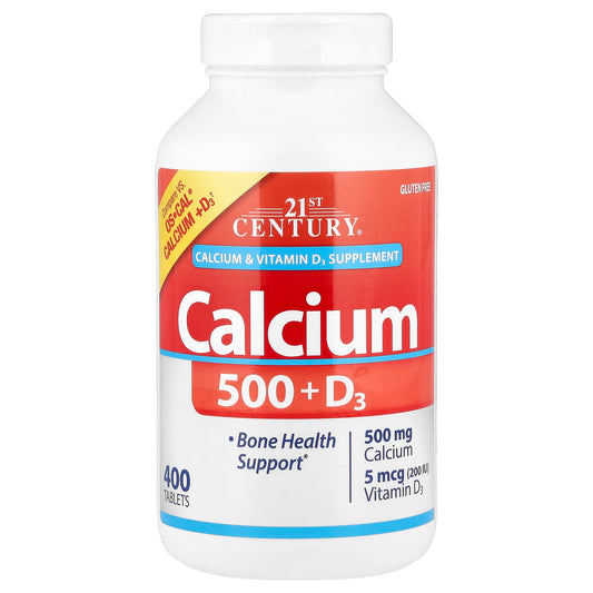 21st Century, Calcium 500 + D3, 400 Tablets