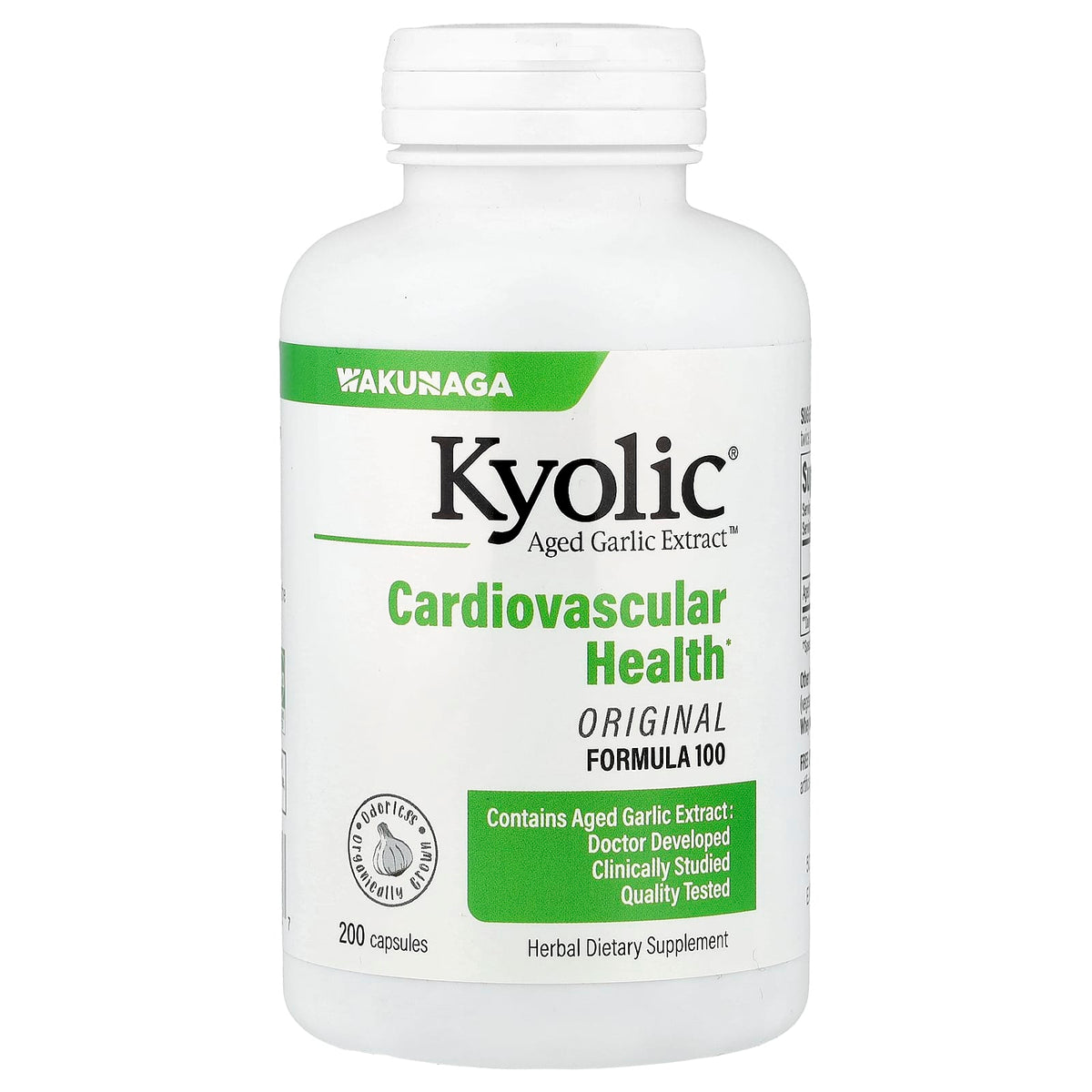 Kyolic Aged Garlic Extract, Cardiovascular Health, Formula 100 300 mg 200 Caps