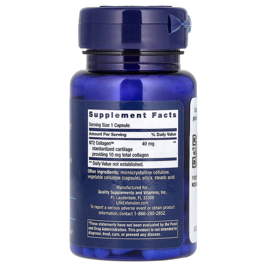 Life Extension, NT2 Collagen, 60 Small Capsules (40 mg per Capsule)