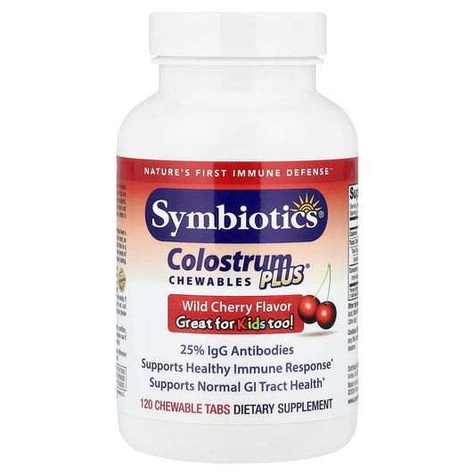 Symbiotics, Colostrum Plus® Chewables, Wild Cherry, 120 Chewable Tabs