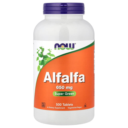 NOW Foods, Alfalfa, 650 mg, 500 Tablets