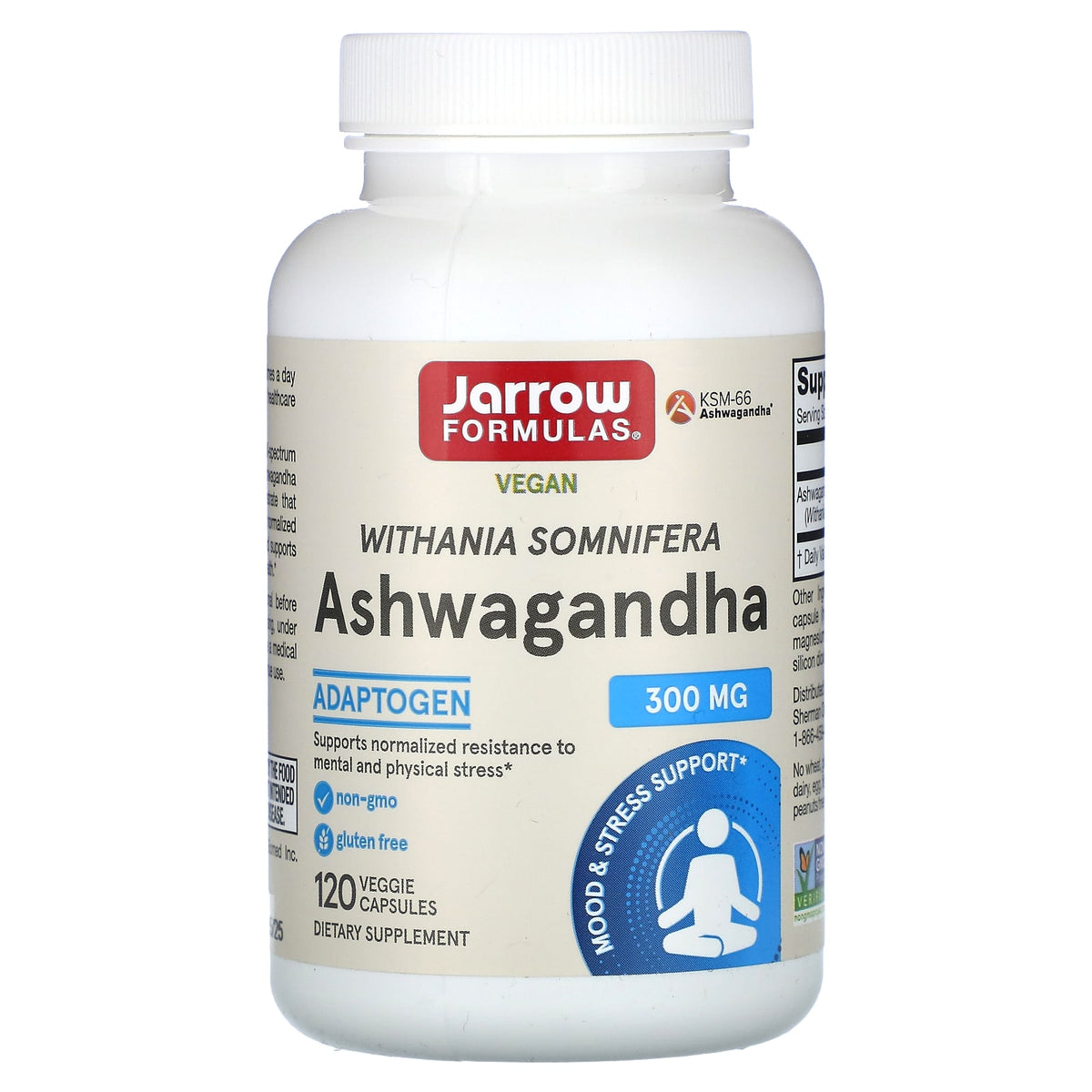 Jarrow Formulas, Ashwagandha, 300 mg, 120 Capsules