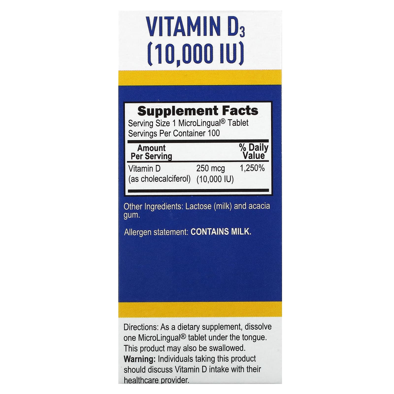 Superior Source, D3, 250 mcg (10,000 IU), 100 MicroLingual Instant Dissolve Tablets