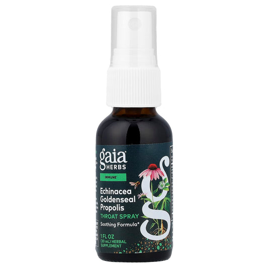 Gaia Herbs, Echinacea Goldenseal Propolis, Throat Spray, 1 fl oz (30 ml)