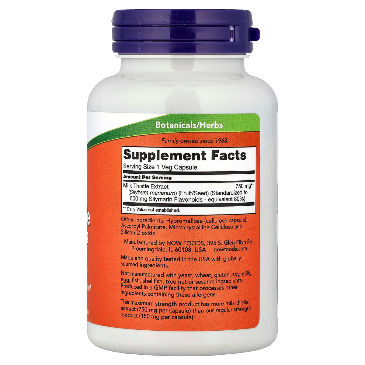 NOW Foods Milk Thistle Extract 750 mg 90 Caps