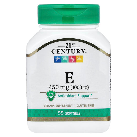 21st Century, Vitamin E, 450 mg (1,000 IU), 55 Softgels