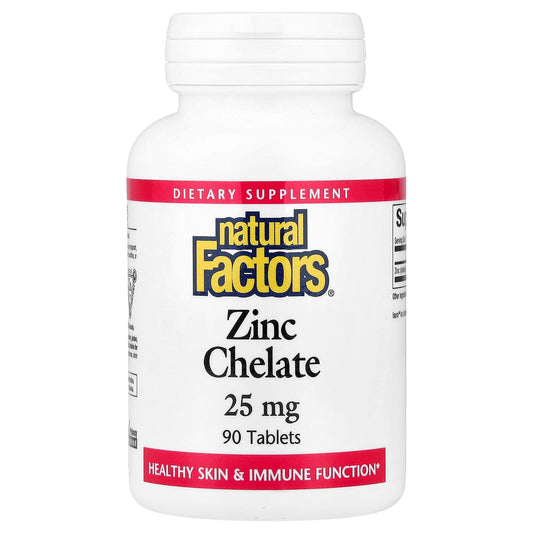 Natural Factors Zinc Chelate 25 mg 90 Tabs