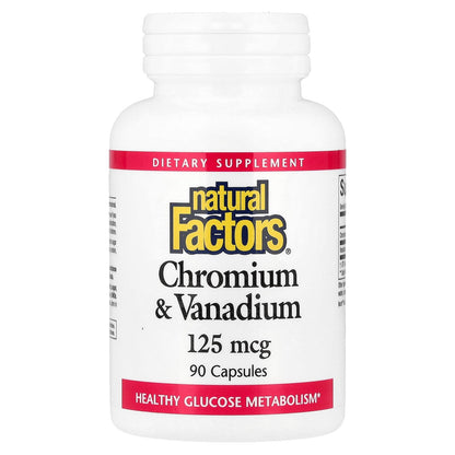 Natural Factors Chromium & Vanadium 125 mcg 90 Caps