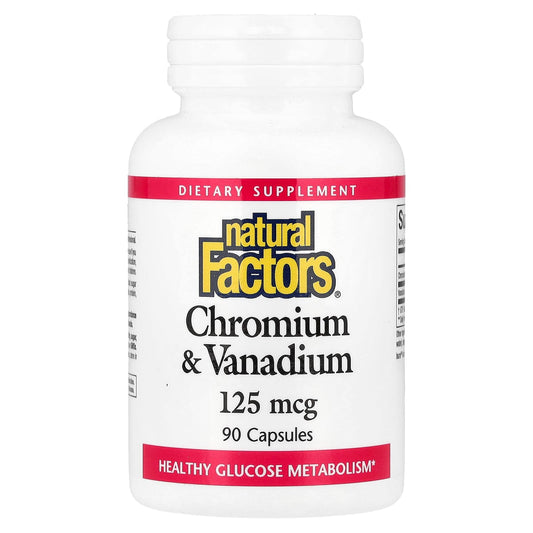 Natural Factors Chromium & Vanadium 125 mcg 90 Caps