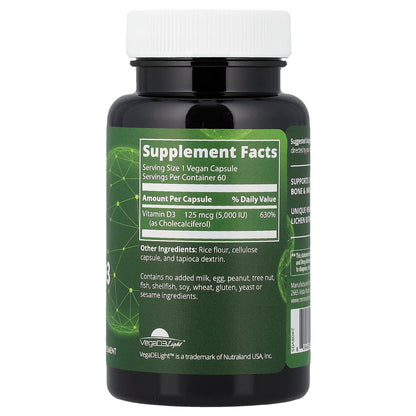 MRM, Vegan Vitamin D3, 5,000 IU, 60 Vegan Capsules