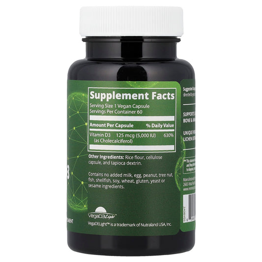 MRM, Vegan Vitamin D3, 5,000 IU, 60 Vegan Capsules