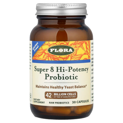 Flora, Udo's Choice, Super 8 Hi-Potency Probiotic, 30 Capsules