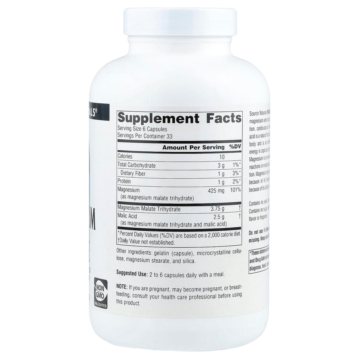 Source Naturals Magnesium Malate 200 Caps