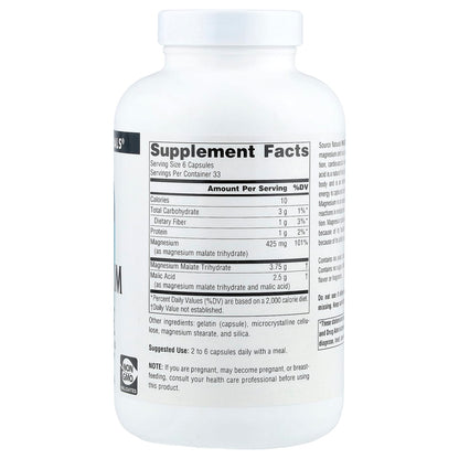 Source Naturals Magnesium Malate 200 Caps