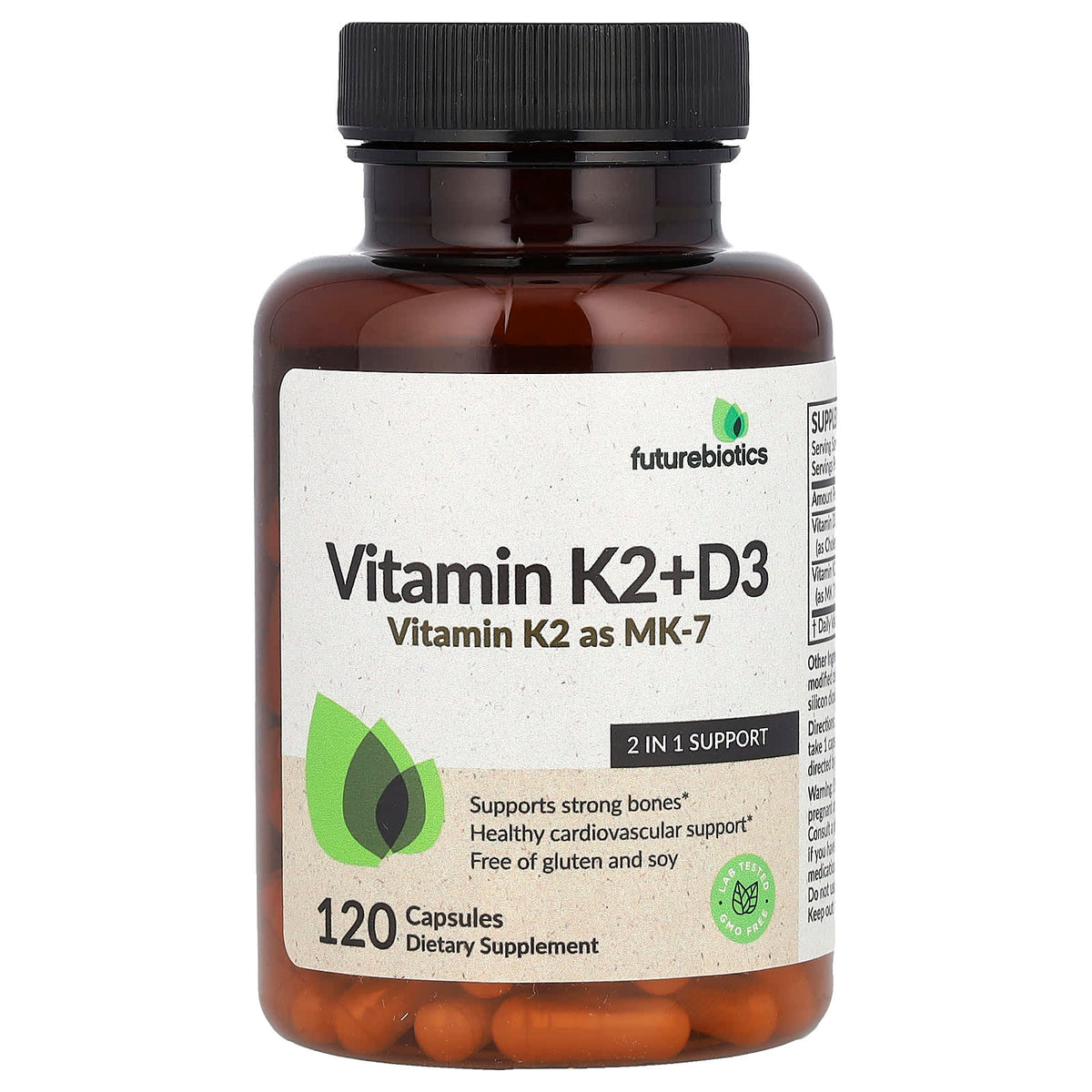 FutureBiotics, Vitamin K2 + D3 with Vitamin K2 as MK-7, 120 Capsules