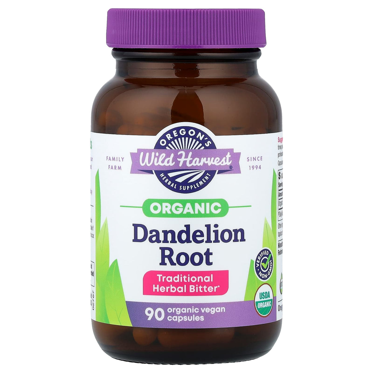 Oregon's Wild Harvest Dandelion Root 400 mg per Capsule