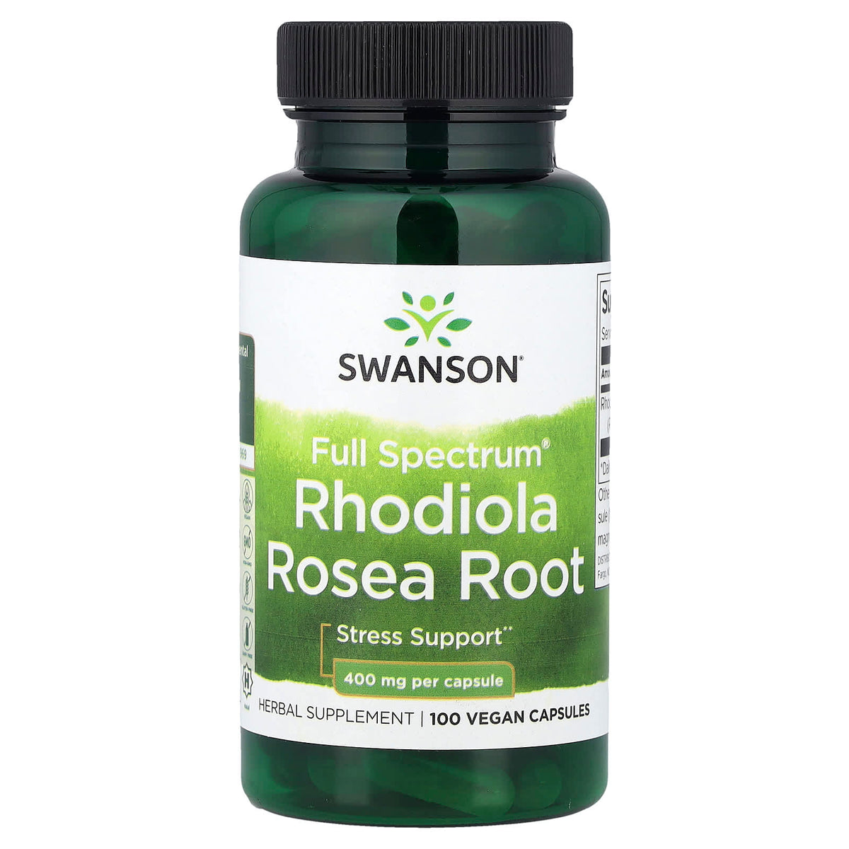 Swanson Vitamins Full Spectrum Rhodiola Rosea Root 100 Vegan Capsules