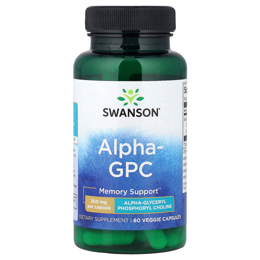 Swanson Vitamins, Alpha GPC, 300 mg, 60 Veg Capsules