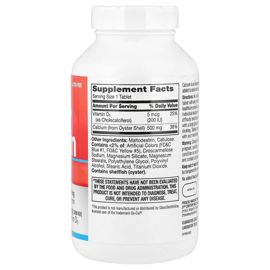 21st Century, Calcium 500 + D3, 400 Tablets