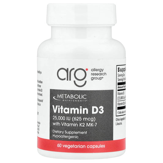 Metabolic Maintenance Vitamin D3 with Vitamin K2 MK-7 60 Veg Caps