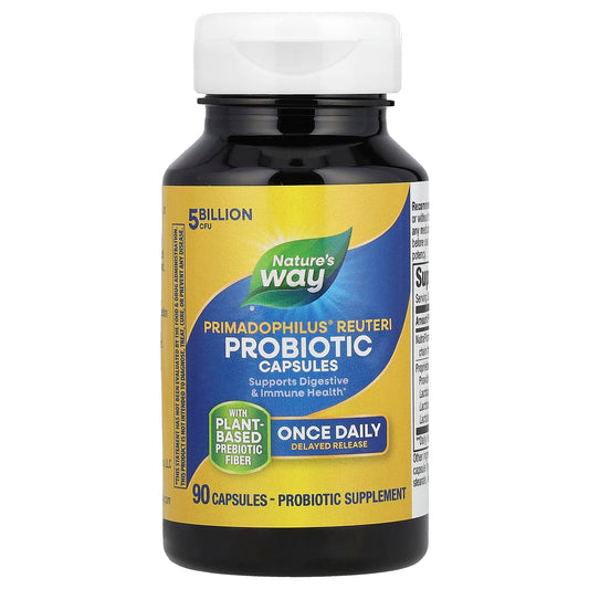 Nature's Way, Primadophilus Reuteri, Superior Probiotic, 5 Billion CFU, 90 Capsules