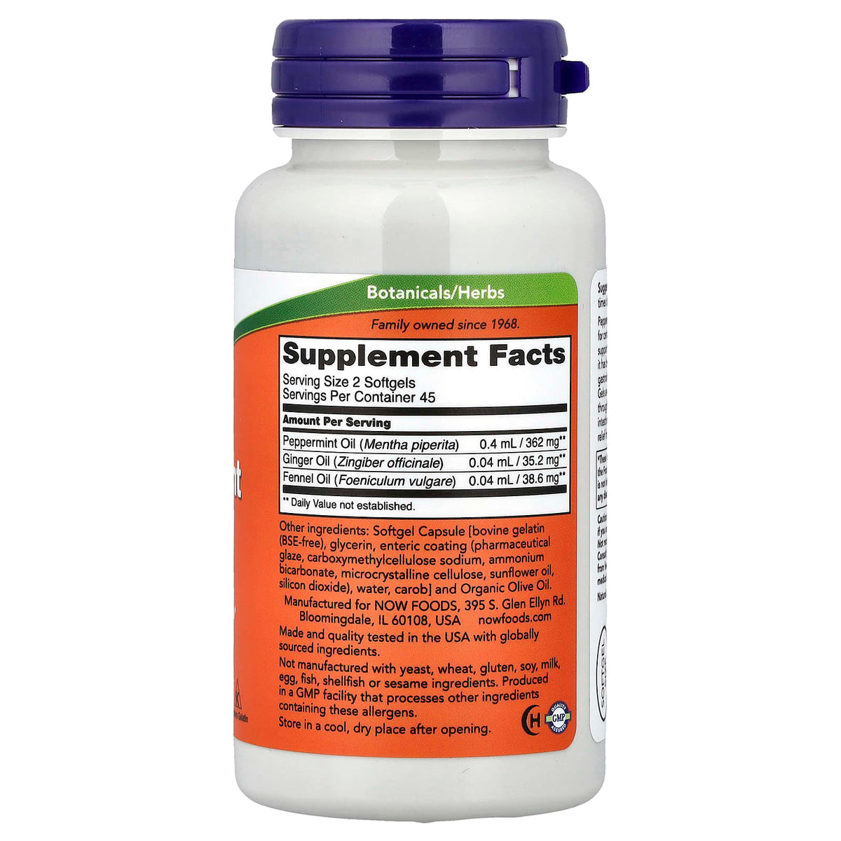 Now Foods, Peppermint Gels, 90 Softgels