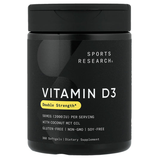 Sports Research, Vitamin D3, 50 mcg (2,000 IU), 360 Softgels
