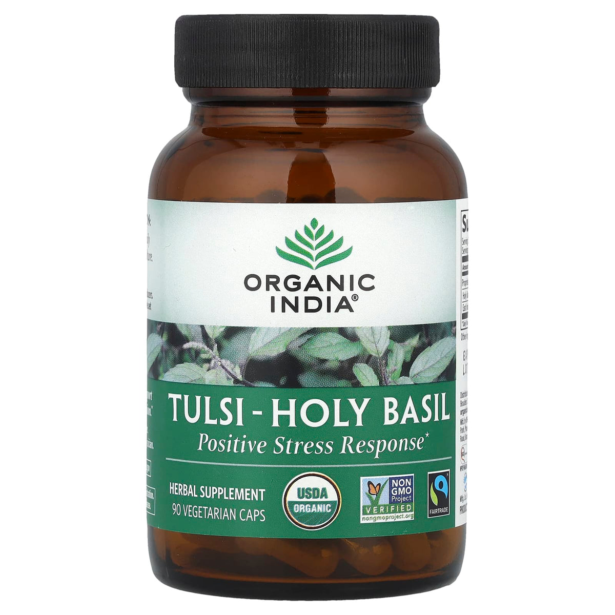 Organic India, Tulsi-Holy Basil, Positive Stress Response, 90 Vegetarian Caps