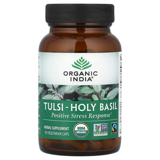 Organic India, Tulsi-Holy Basil, Positive Stress Response, 90 Vegetarian Caps