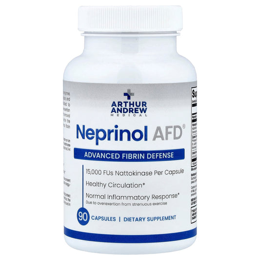 Arthur Andrew Medical, Neprinol AFD, Advanced Fibrin Defense, 500 mg, 90 Capsules