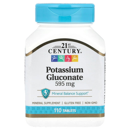 21st Century Potassium Gluconate 595 mg 110 Tabs