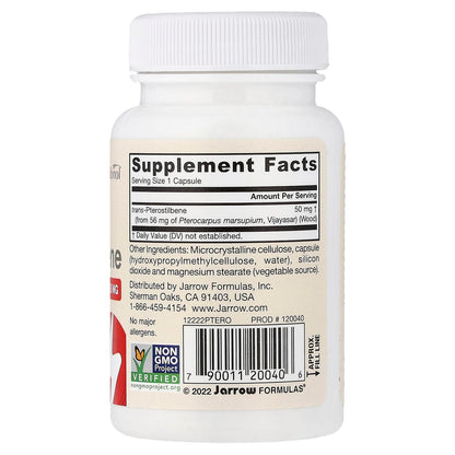 Jarrow Formulas, Trans-Pterostilbene, 50 mg, 60 Veggie Caps