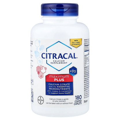 Citracal, Maximum Plus +D3, 180 Coated Caplets