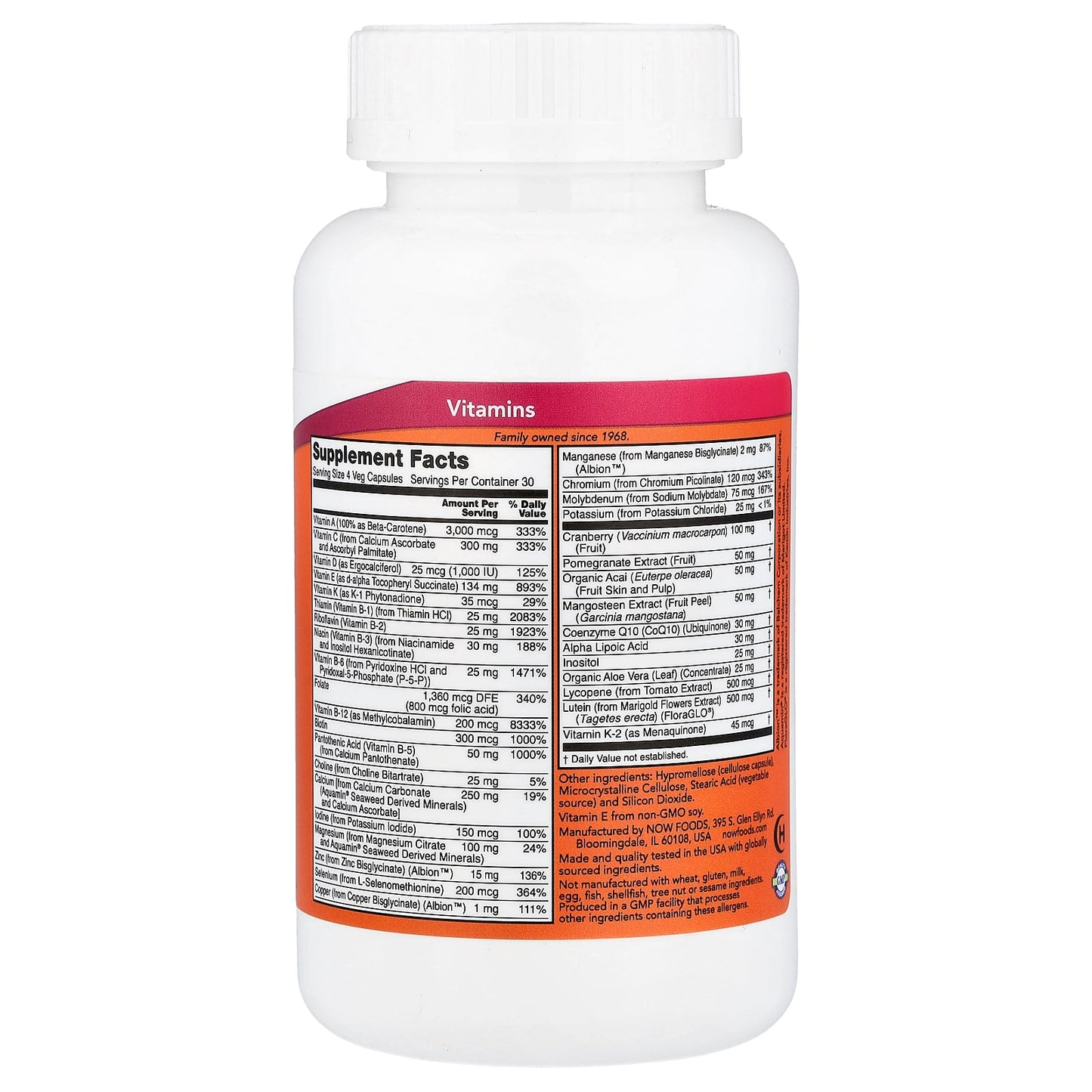 NOW Foods, Eve™, Superior Women's Multi, Iron-Free, 120 Veg Capsules