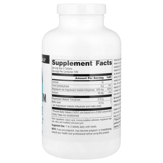 Source Naturals Magnesium Malate 1,250 mg 360 Tabs