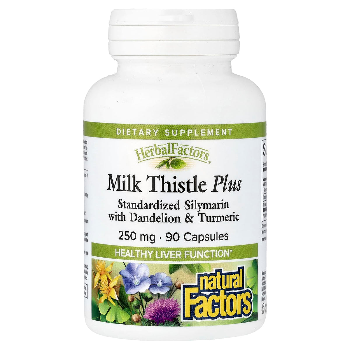 Natural Factors Herbal Factors, Milk Thistle Plus 90 Caps