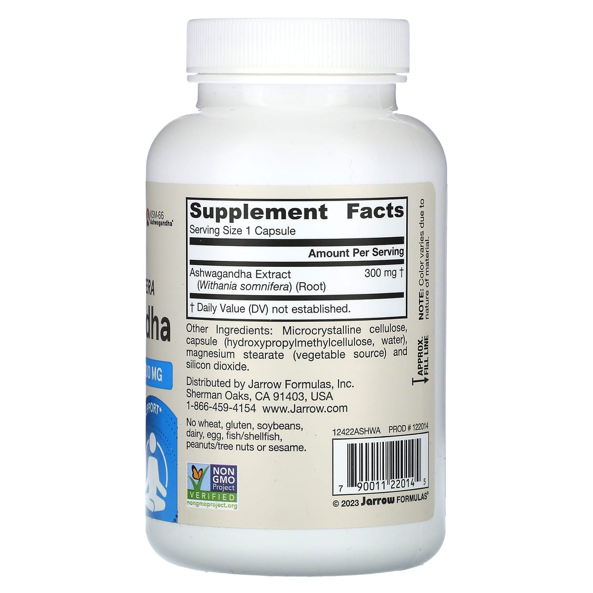 Jarrow Formulas, Ashwagandha, 300 mg, 120 Capsules