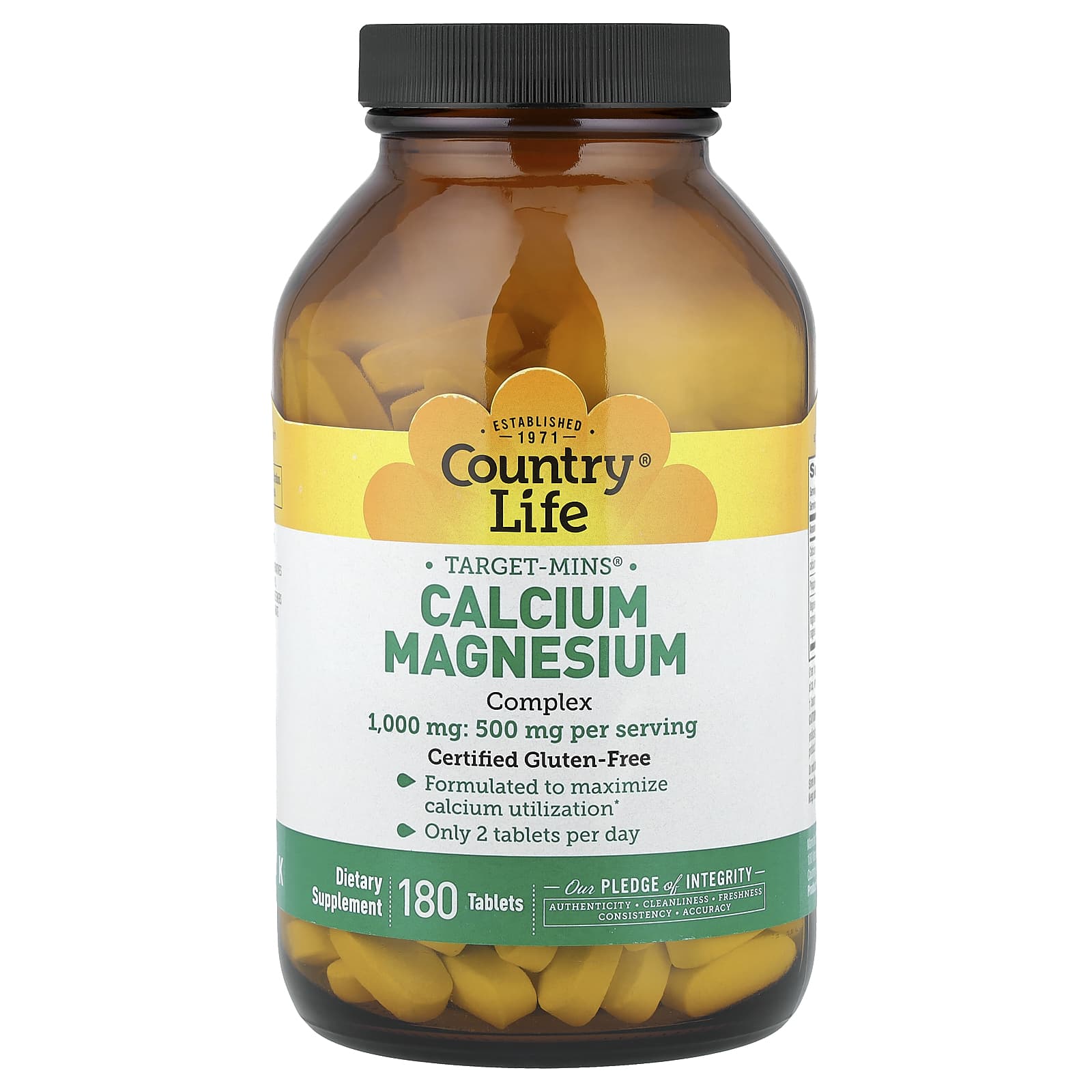 Country Life, Target-Mins®, Calcium-Magnesium Complex, 180 Tablets
