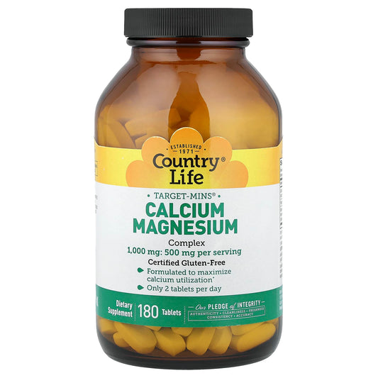 Country Life, Target-Mins®, Calcium-Magnesium Complex, 180 Tablets